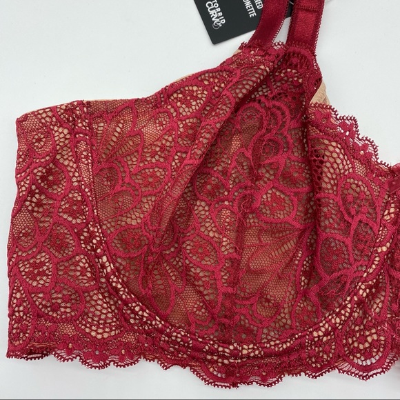 Torrid Women’s Dark Red Unlined Lace Balconette Bra Size 42C - Picture 9 of 9